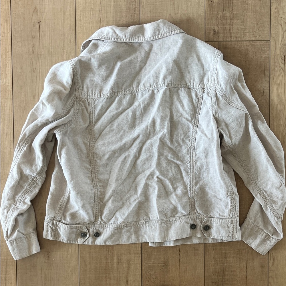 Eddie Bauer Women's Light Beige Linen Jacket - Picture 4 of 4